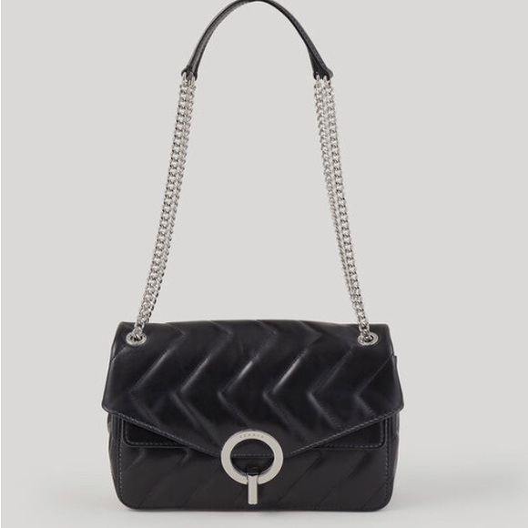 Sandro YZA black leather handbag - Picture 1 of 3